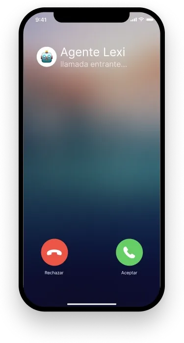 Celular llamando al Agente Lexi